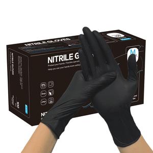 100/50/20 pcs, black nitrile gloves, suitable for household cleaning, kitchen use, and other settings. durable, ideal for bathroom cleaning, tattooing, and beauty applications.