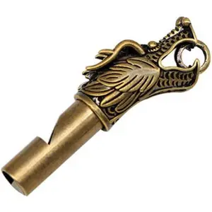 Loudest brass whistledog whistle1 pcs piece outdoor survival whistleemergency whistle on keychain or hang around your neck and carry it anywhere