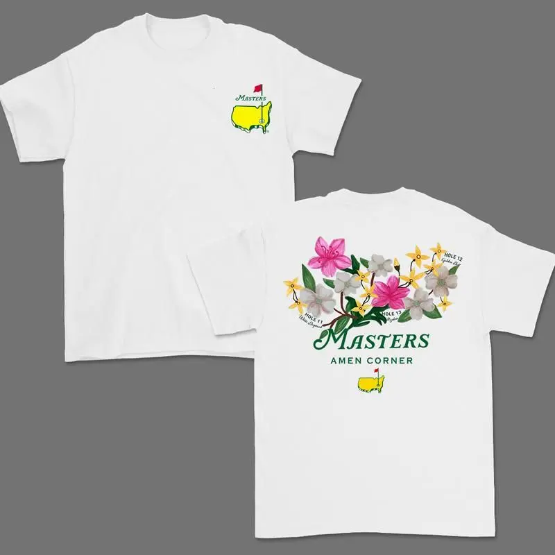 Masters Amen Corner Golf Shirt, Soft Vintage Cotton T-Shirt, Breathable Classic Collar, Casual Menswear, Trendy Sportswear Gift