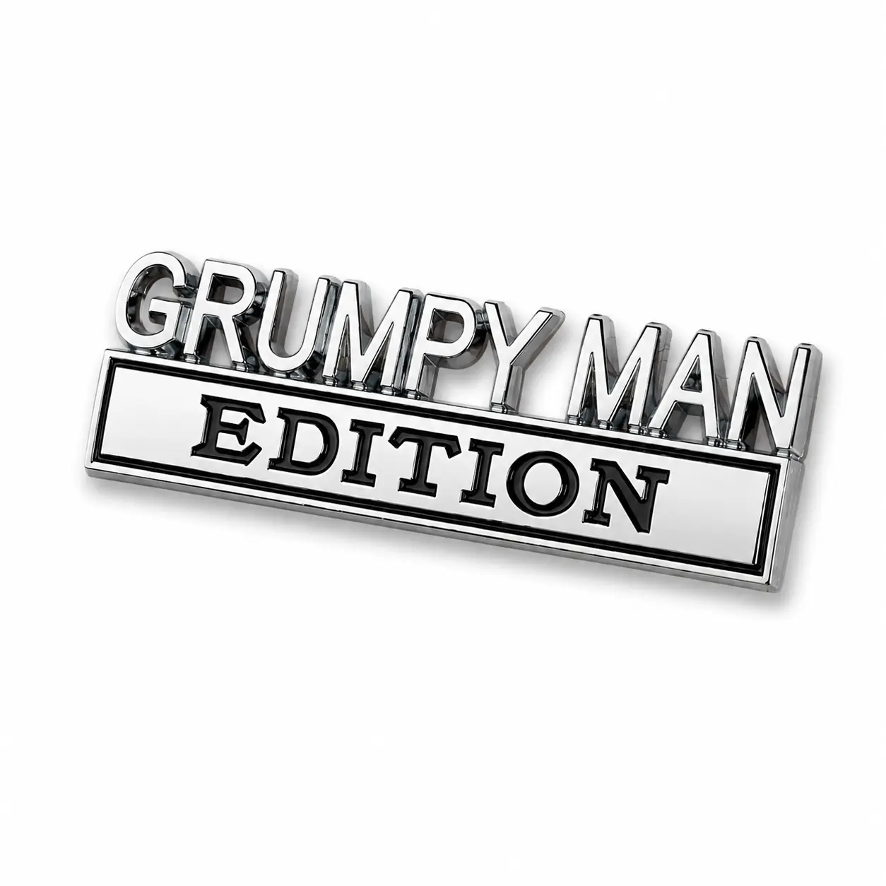 Grumpy Man Edition Vehicle Badge