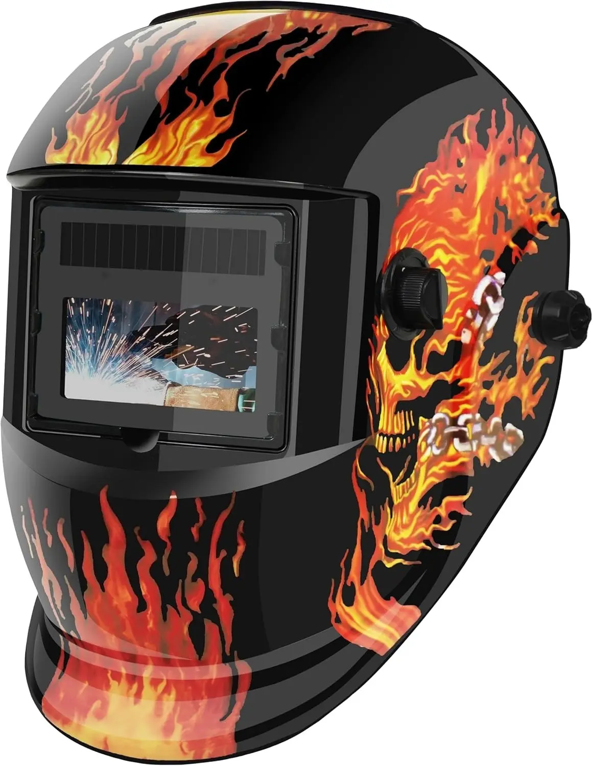 Welding Helmet Auto Darkening True Color Wide View 0.1ms Response Time 1/1/1/1 Optical Grade for SMAW MIG TIG GTAW Lightweight Adjustable Shade