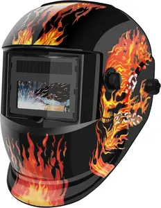 Welding Helmet Auto Darkening True Color Wide View 0.1ms Response Time 1/1/1/1 Optical Grade for SMAW MIG TIG GTAW Lightweight Adjustable Shade