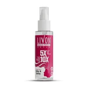 Livon Hair Serum for Men & Women | Frizz-free, stronger and shinier hair | Sulphate & Paraben free| For All Hair Types | Lightweight & Non Greasy | Damage protect | Enriched with Vitamin E |6.7 Fl. Oz