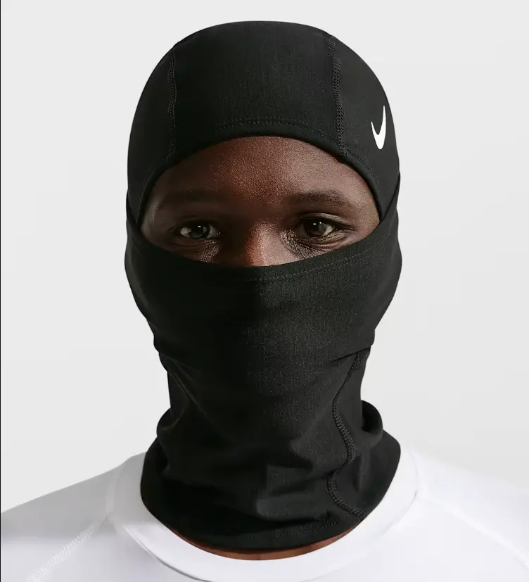Nike Pro Hyperwarm Hood Mask - 1-Size Minimalist Convertible Hyperwarm Ski Mask, Neck Gaiter, Face Cover Balaclava with Dri-FIT Tech, Breathable Face Covering, Machine Washable for Running, Outdoor Sports