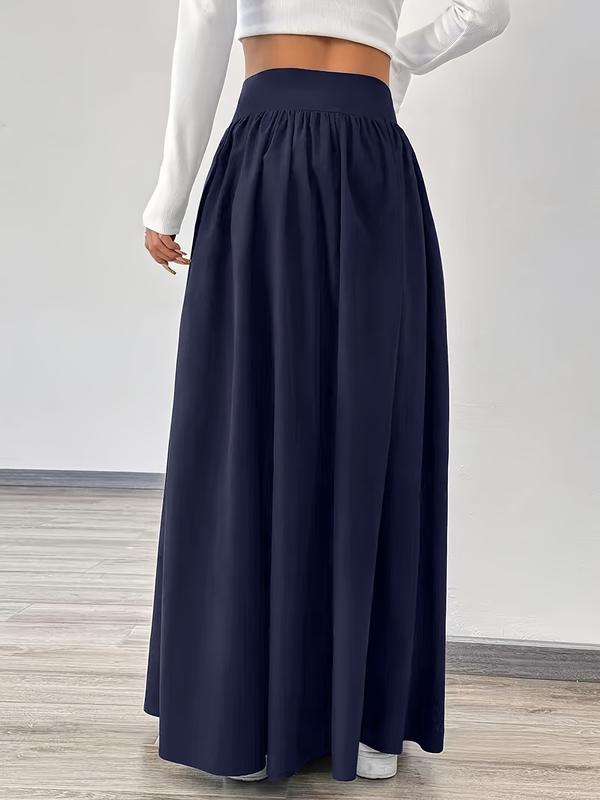 New Casual Fashion Solid Color High Waist Plus Size Skirt, Comfortable and Stylish Half Skirt for Everyday Wear