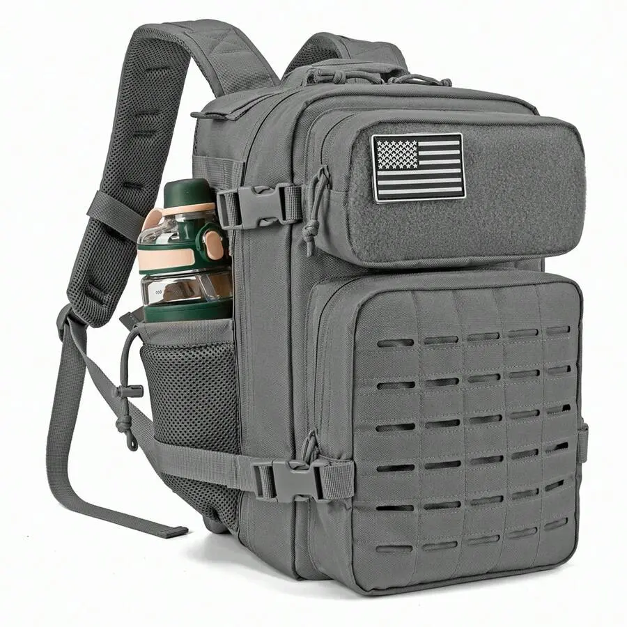 25L Tactical Backpacks for Men Survival Laser Cut  Daypack Small Bug Out Bag Hunting Rucksack with Dual Cup Holders multifunctional backpack USB Charging Women's Travel Backpack
