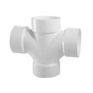 4" PVC DWV Double Sanitary Tee (ALL HUB)