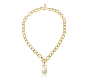 Ettika Mother of Pearl Toggle Necklace