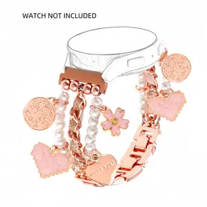 Fashionable Watch Band with Shiny Pendant, Smart Watch Accessories, Watch Band for Samsung Galaxy Watch 7/FE/6/5/4 40/44mm, Watch 6/4 Classic, Watch 5 Pro, Watch 3, Active 2, Wearable