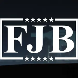 FJB Trump 2024 white vinyl 6 inch decal sticker for cars trucks and more.