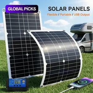 20W Solar Panel Flexible Portable Charger with USB Port For Outdoor, Camping, RV, Boat, Car Charger Portable Solar Panels #GLOBAL PICKS