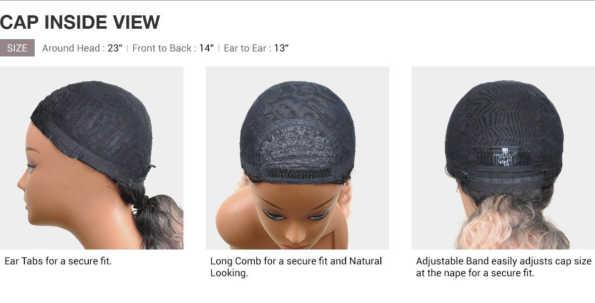 Sensationnel Instant Weave Half Wig, Boutique Bundles Deep Synthetic Hair for Beginners, Glueless Easy-to-Apply Style, Wigs For Beginners, Versatile Style, Curly Deep Wave Synthetic Full Machine Wigs