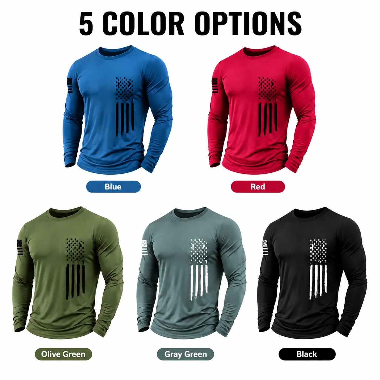 Men's Long Sleeve Athletic Apparel Shirt Lightweight Plain Lining, UV Protective, Quick-Drying, Breathable, Vintage Logo, Male Clothing for Biking, Gym Sports & Daily Casual (Spring & Autumn), Breathable Activewear