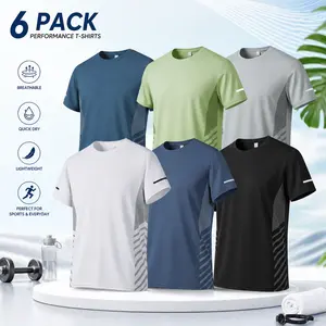 Summer men's outdoor sports short sleeved top, Lightweight style,thin and fashionable men's clothing, suitable for fitness running and exercise, versatile multi piece set