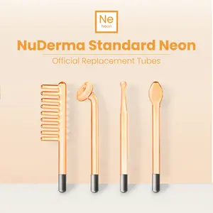 Official NuDerma Standard Glass Attachments Replacement Wands for High Frequency Machine by Pure Daily Care Official NuDerma Standard Glass Attachments Replacement Wands for High Frequency Machine by Pure Daily Care