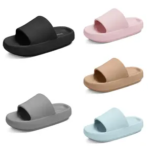 New Open Quick Drying Non-Slip Bathroom Sandals Super Soft Thick Sole Slippers Footwear Shoe For Women and Men Girl Walking Shoes Flipflop Slide Comfort Onyx