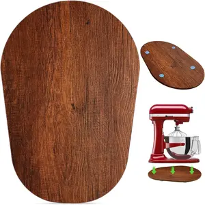 Wooden Mixer Slider for  5-8 Qt Bowl-Lift Stand Mixer, Appliance Sliding Mat Pad, Kitchen Countertop Storage Accessories Mixer Moving Tray Board Attachments, Kitchen Aid Mixers Accessories