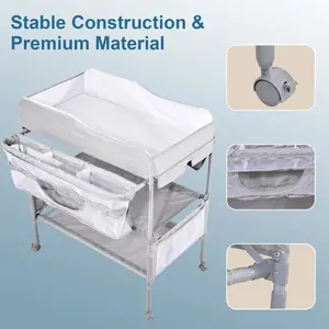 An  Waterproof Changing Table for  Car Home Adjustable Diaper Dresser with Wheels for Boys Girls Newborn Essentials cradle Inflatable Floor Chair with Air Pump auto swing Convertible Crib with Support Base Wooden High  Booster Chair baby storage foldable