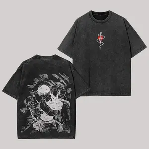 valentine shirts Fushiguro Toji Graphic T-shirt Manga Jujutsu Kaisen  Vintage Washed T Shirt Men Women Clothing Oversized Cotton Short Sleeve Tee