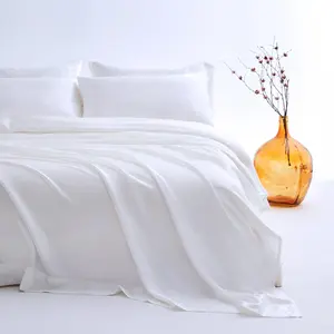 Sheets Queen Bed Set 4 Pcs, Soft and Pillowcase, Flat Sheet and Fitted Sheet, Hotel Luxury Sheets Set(Queen, White)