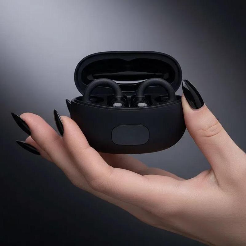 Fluffdrip New YXG-20 Ear Cuff Earphones, 6H Single Playtime (20H+ with Case), All-Day Comfort Clip-On Design, LED Power Display