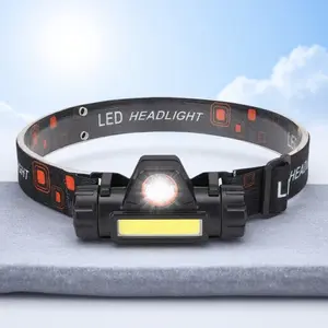 Bright USB Rechargeable Headlamp, Dual LED Light for Fishing, Camping & Hiking, Magnetic Hands-Free Work Light, Waterproof Adjustable Headlight with Long Lasting Battery for Outdoor Activities