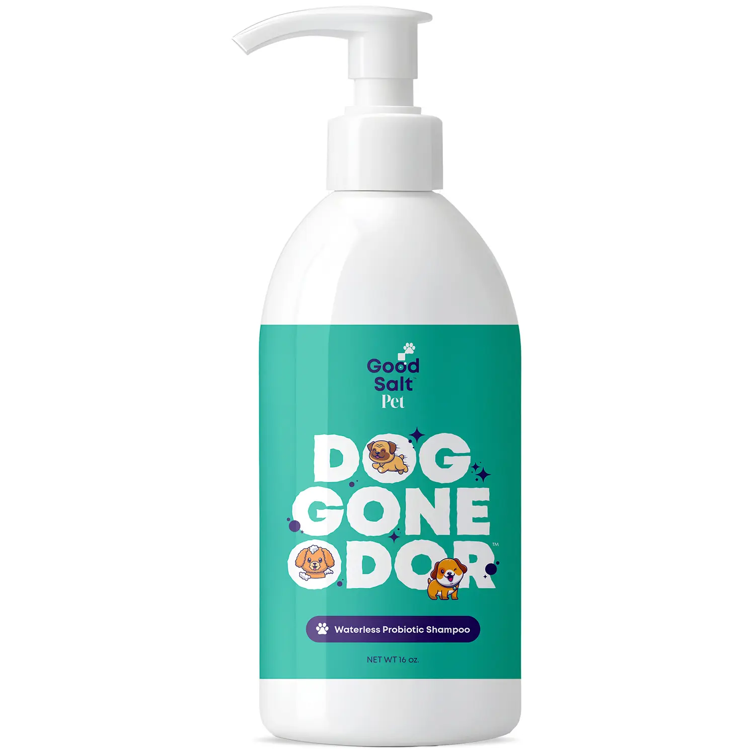 Waterless Dog Shampoo - Probiotic No-Rinse Pet Cleaner & Odor Eliminator, Simple 4-Ingredient Formula, Mint Scented Dry Shampoo for Dogs