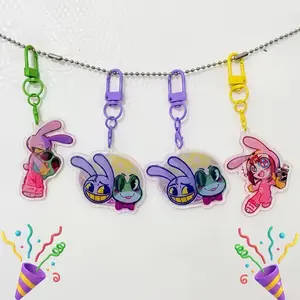 For TADC Jax Pomni Anime Peripheral Acrylic KeyChains Cartoon Series Decoration Pendant Backpack Accessories Exquisite Gift