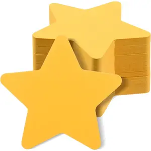 200 Pcs Gold Star Cutouts 4 Inch Double-Sided Yellow Paper Stars, Die-Cut Star Shapes for Bulletin Board, Classroom Wall Decor, School Craft Projects, Party & Event Decorations