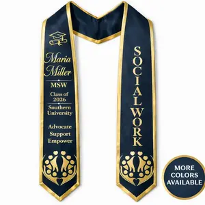 Personalized Graduation Sash for Social Worker 2026, Custom MSW LCSW Stole Name, Professional Grad Keepsake Gift, Senior Gift