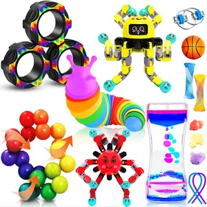 15Pack Fidget Toys Bulk for Kids Adult, Easter Basket Stuffers Gifts Sensory Autism ADHD Autistic Figette Classroom Treasure Prize Box School Must Have Stress Anxiety for Age 5-7 8-12 Valentines Day