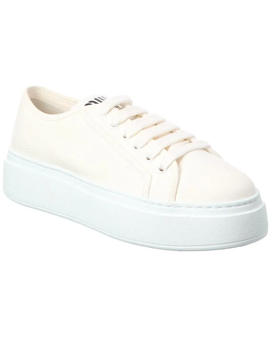Miu Miu Logo Leather Sneaker