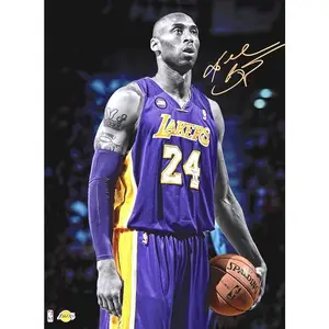 Kobe Bryant Purple and Gold NBA Basketball Poster
