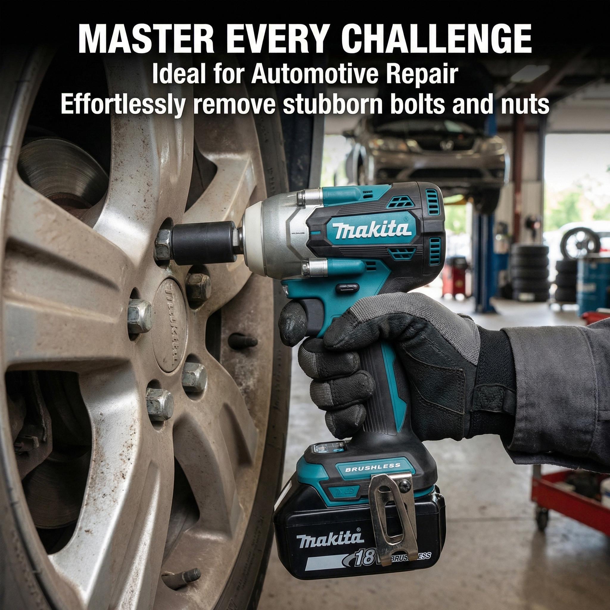 Makita DTW300 Impact Wrench – High Performance 18V Tool, 4 Mode Speed Control, Designed for Construction, Mechanical Repair and Fastening Jobs