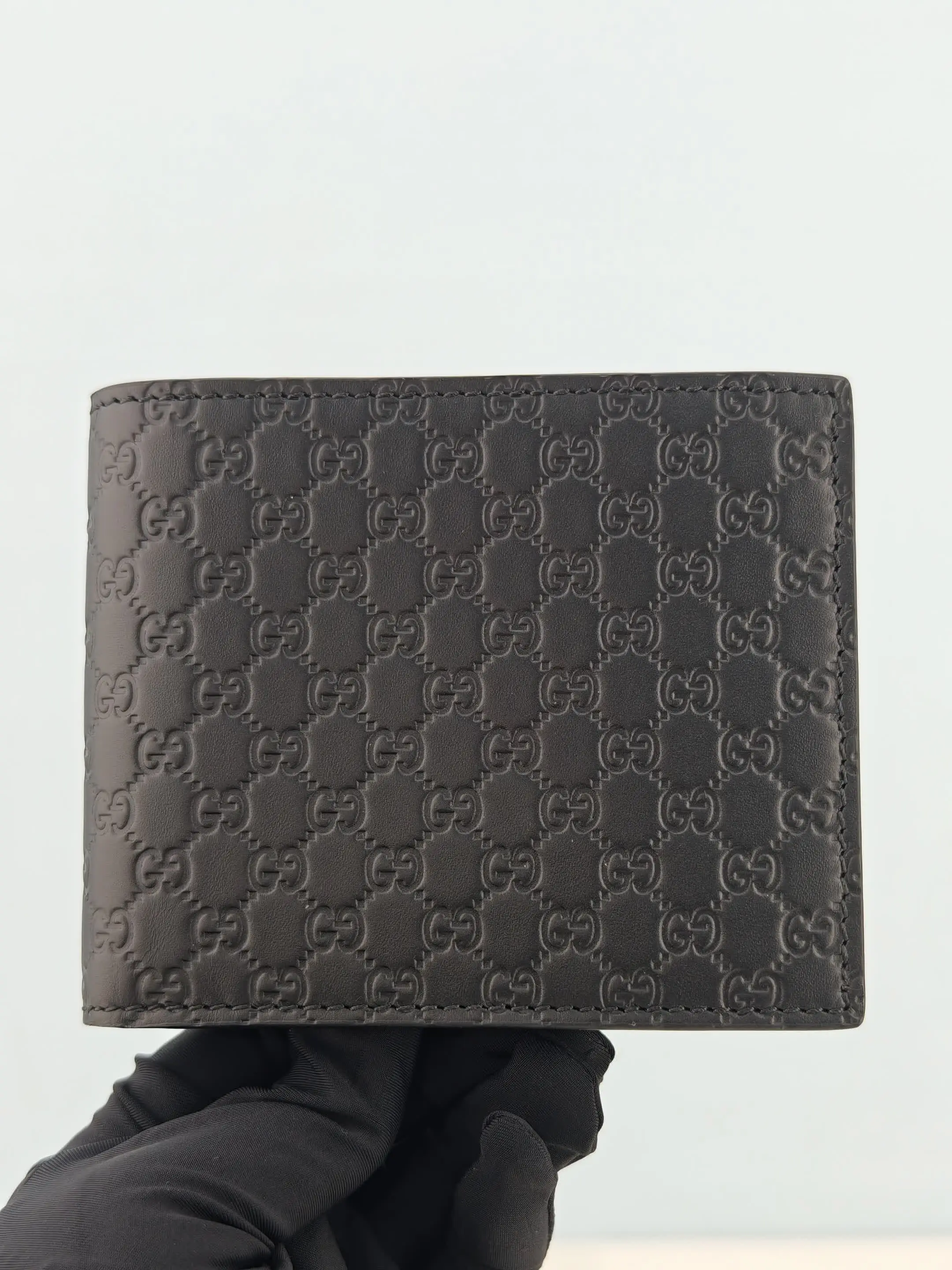 Pre-owned Micoguccissima Leather Small Leather Goods Gucci Black Microguccissima Leather Bi Fold Wallet【260987.2091】
