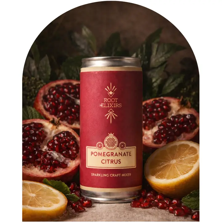 Root Elixirs Pomegranate Citrus - 8 Pack 200ml