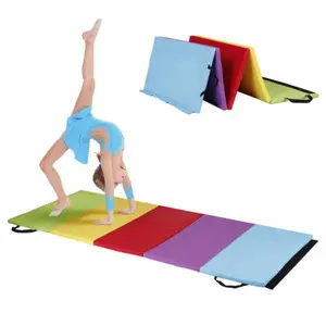 Answer E 5 Colors Folding Exercise Mat Yoga Gym Gymnastics Workout Mat with 2 Handles