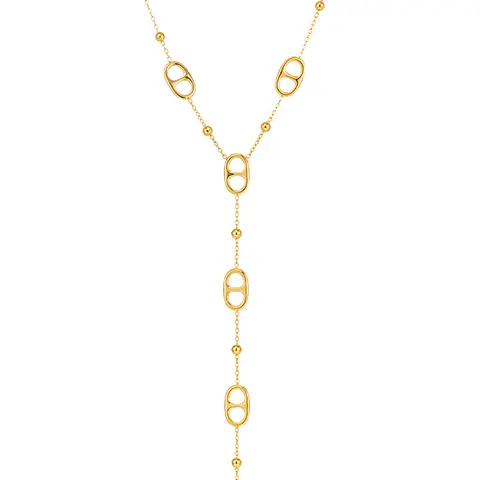 Elegant Long Pendant Necklace for Women, Stainless Steel Y-Shape Design, Geometric Pattern, Fashionable Daily Wear Accessory, Chain Necklaces, Neck Jewelry