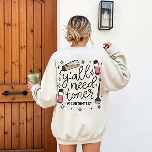 Custom Hair Stylist Instagram Name Sweatshirt – Y’all Need Toner Hoodie For Cosmetologists & Salon Pros