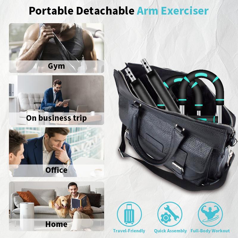 OVER SELF Twister Arm Trainer Twister Exerciser Chest press 45-90lb Adjustable Strengthen Arm and Shoulder Muscle Training Men's Fitness Trainer Detachable Portable Gym equipment for Home Workout Equipment