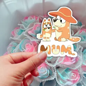 Bluey Mum Relax Sticker, Blueys mom retro vintage Sticker