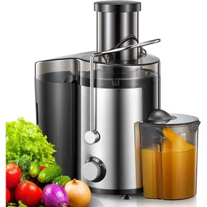 Juicer Machine, 800W Centrifugal Juicer Extractor with Wide Mouth 3" Feed Chute for Fruit Vegetable, Easy to Clean, Stainless Steel,  (Black)