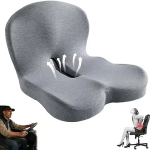 Comfortable Back Support Seat Cushion, Enhanced Seat Cushion, Supportive Chair Pad for Office & Gaming Chairs, Hip & Waist Comfort for Long Sitting, Driving & Desk Work, Breathable & Pressure Relief, Ideal Gift for Back to School Season