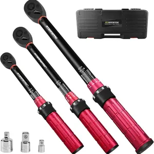 Torque Wrench Set,1/4 3/8 1/2-inch Drive Torque Wrench-20-240 in.lb,5-50 ft.lb,10-170 ft.lb,72-Tooth Dual Range Scales and Dual-Direction Adjustable Torque Wrench for Bike, Moto and Car Maintenance
