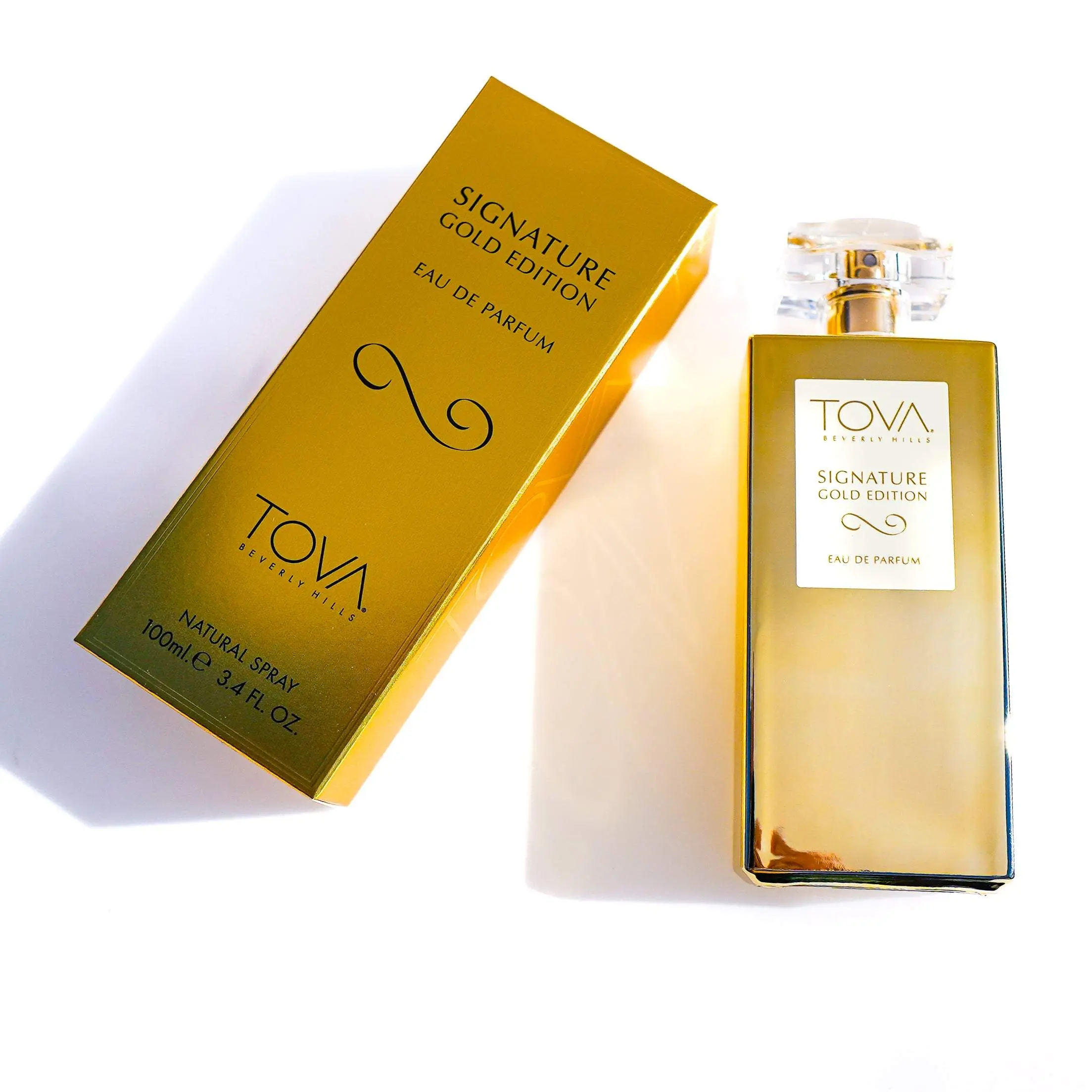 TOVA Beverly Hills Signature Gold Limited Edition EDP, Subtle Fresh Floral Fragrance with Jasmine, Lavender & Musk, Single Item, 100ml