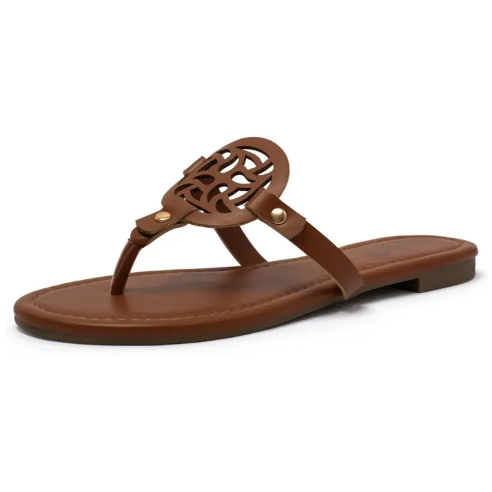 Women's Hollow Out Design Slide Sandals Summervibes Lightweight Flip Flop