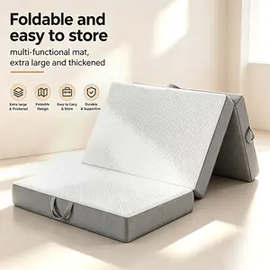 【Memorial Day Deals】 Memory Foam Mattress Portable Floor Bed for Indoor and Outdoor Foldable Mat with Foldable, Washable Cover for Travel, Camping and Yoga Sleeping Mat summerwins