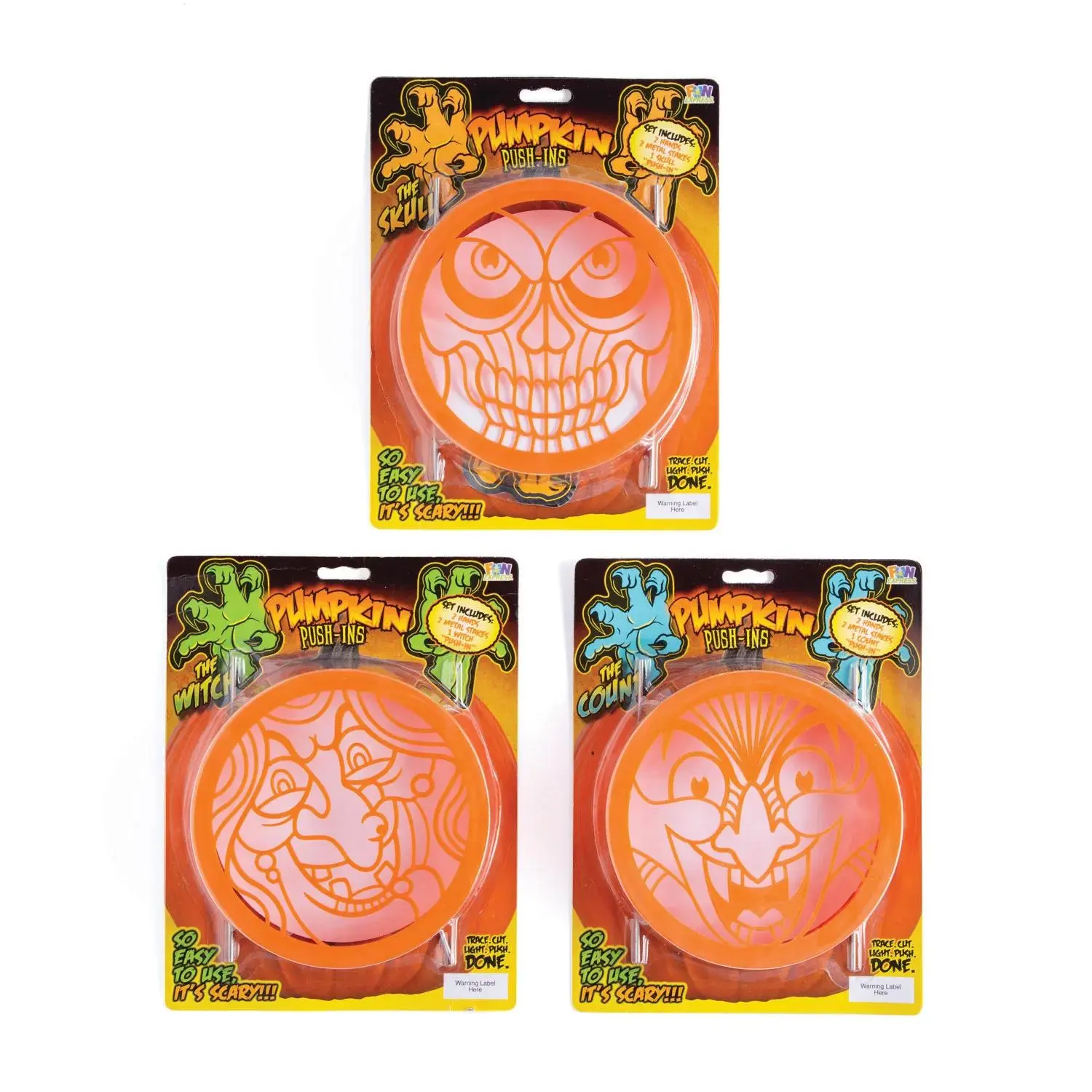 Fun Express Push-ins Pumpkin Carving Kit