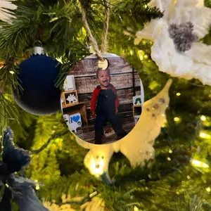 Personalized Ornaments with Custom Photo for Christmas Tree Decorations Unique Family Keepsake