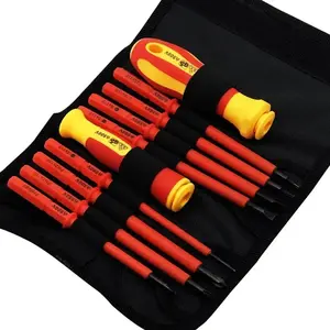 Insulated Screwdriver Set, 10pcs/set Screwdriver Set with Interchangeable Head, Multipurpose Screwdriver Set for Home & Office, Magnetic Screwdriver Tools